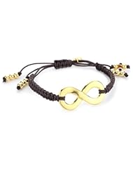 Blee Inara Brown Infinity Macramé Adjustable Bracelet