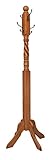 Amish Hall Tree, Amish Coat Tree, Solid Wood, Wooden - Custom Available - Spiral Hollow 3" x 3" x 66" Oak Wood - Michaels Stain