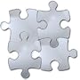 Acrylic Jigsaw Puzzle Mirror of 4 interconnecting pieces