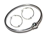 Sterling Silver Cape Cod Style Bracelet and Earrings Gift Boxed Set