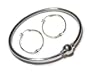 Sterling Silver Cape Cod Style Bangle Bracelet and Earrings Gift Boxed Set (8")(Lengths 6",7",8")