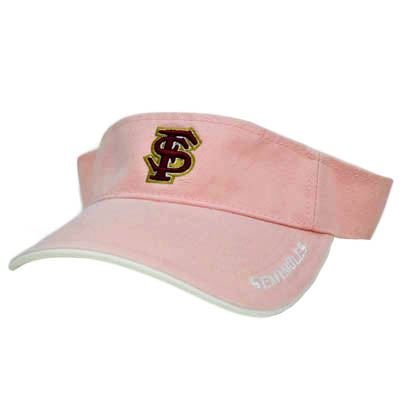 NCAA Florida State Seminoles FSU Light Pink Maroon Womens Ladies Visor Hat Cap