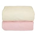 Tadpoles Pink Organic Set/2 Flannel Fitted Sheet