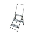 Xtend & Climb Extra-Wide 3-Step Ladder- Silvertone