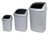 Abfallbehälter 50l silber/anth