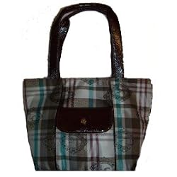 Women's Liz Claiborne Purse Handbag Plaid O Heritage Mosaic O
