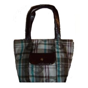 Ladies Liz Claiborne Purse Handbag Plaid O Heritage Mosaic O