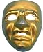 Tragedy Face Mask (plastic) - Gold