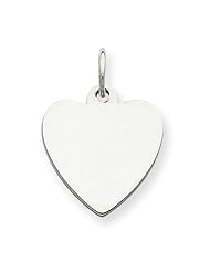 Sterling Silver Engraveable Heart Disc Charm