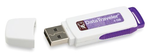 Kingston DataTraveler I - 4 GB USB 2.0 Flash Drive DTI/4GBET (White/Purple)