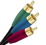 AudioQuest CinemaQuest YIQ-X - Video cable - component video - 24 AWG - RCA (M) - RCA (M) - 5 ft - double shielded coaxial - black, blue, red, green