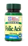GNP Natural Folic Acid 400 mcg - 250 Tablets