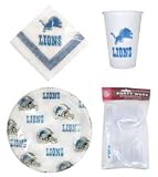 Detroit Lions 96 Piece Plastic Dinnerware Set by AWM