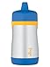 THERMOS FOOGO Insulated Stainless Steel 10oz Hard Spout Sippy Cup, Blue/Yellow