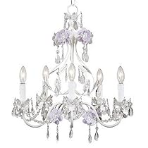 Big Sale Jubilee Collection 7446 Flower Garden- Five Light Chandelier, Lavender/White Finish