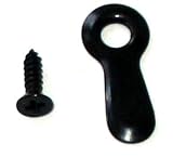 200 Black Plated Ridged Picture Frame Turn Button 1 with Black Screws