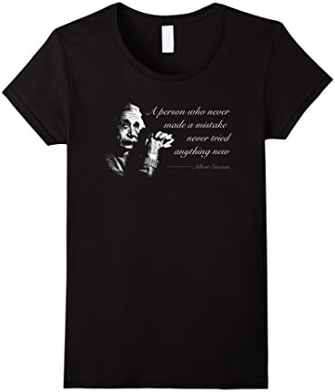 Women's Albert Einstein Quotes T-shirt Small Black