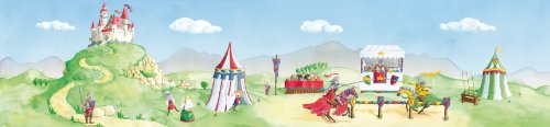 Wandpiraten Kinder Wandbild Fototapete "Edle Ritter" 200 x 46,5 cm