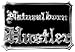 Mens NATURAL BORN HUSTLER Punk Rock Metal Belt Buckle