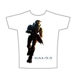 MICROSFOT X-BOX HALO: MASTER CHIEF LOGO 2-Sided White Fine Cotton Tee at Blue Devil Clothing