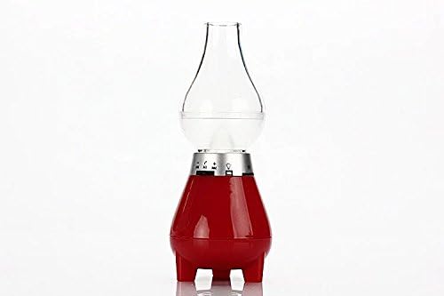 JTOCEAN Retro Bluetooth Speaker LED Light, Rechargable Retro Style Kerosene Candle Lamp Nostalgia Portable dimmable with Color flashing Nightlight (Red)