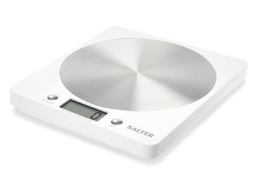 Salter Slim design electronic platform kitchen scale white