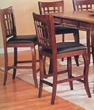 Review AtHomeMart 100509 / (Set of 2) Counter Height Bar Stools in Dark Cherry with Vinyl Seat