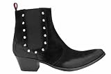G0327As Cheap Mens Jeffery West Black Vintage Rock Oiled Leather Boots Shoes Size Uk 8