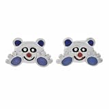Sterling Silver Child Bear Earrings