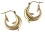 14 Karat Yellow Gold Dolphin Hoop