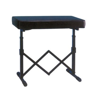 Black Height Adjustible Keyboard and Drum Stool With Padded Seat and Fold-Away Legs