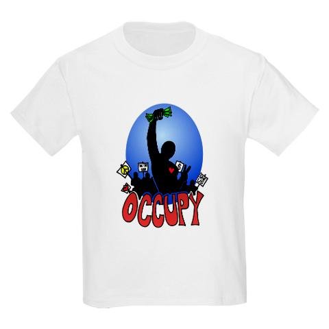 OCCUPY EVERYWHERE Peace Kids Light T-Shirt by CafePress