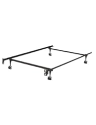 Home: Kings Brand Heavy Duty Metal Twin, Size Bed Frame With Rug Rollers & Locking Wheels - King's Brand