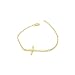 apop nyc 14k Gold Vermeil Horizontal Cross Bracelet 7 inch