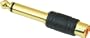 American Recorder Technologies 1/4" Male Mono to RCA Female Adapter Gold