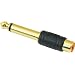 American Recorder Technologies 1/4" Male Mono to RCA Female Adapter Gold