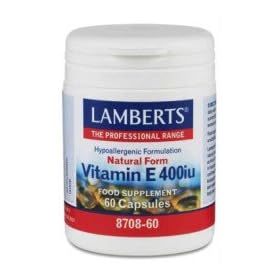 Lamberts Natural Vitamin E 400iu - 60 Caps