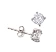 Sterling Silver 5mm Round Cut CZ Earring