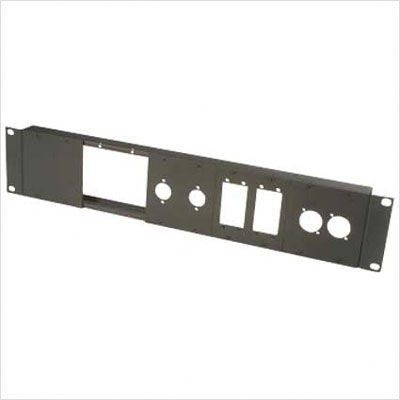 Raxxess MCF 2U Black Powder Coated Modular Connector Frame - holds five 3.5 X 3.5 panels