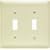Pass and Seymour TP2I TradeMaster 2-Gang 2-Toggle Wall Plate, Ivory