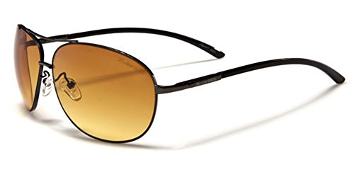X-Loop HD Vision High Definition Lens Aviator Sunglasses wth Spring Hinge