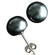 Enhanced Black 7.5-8mm AAAA Cultured Pearl Platinum Overlay CAREFREE Sterling Silver Stud Earrings (LS1B) Enhanced Black 7.5-8mm AAAA Cultured Pearl Platinum Overlay CAREFREE Sterling Silver Stud Earrings (LS1B)