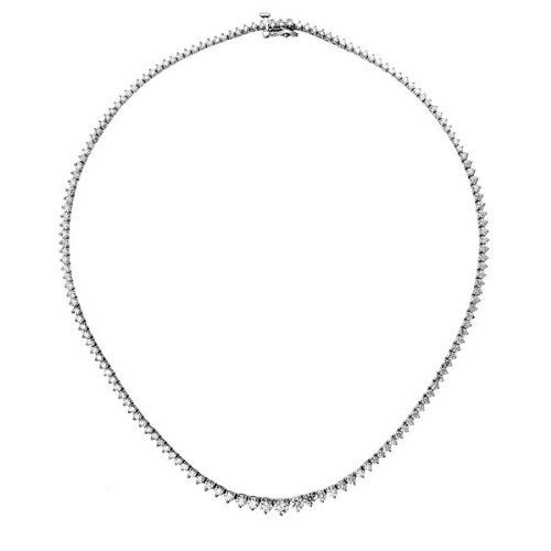 18k 7.50 Dwt Diamond White Tennis Riviera - 16 