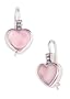 Sterling Silver Pink Shell Heart Earrings