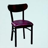 Hastings Metal Chair Seatback: Cherry, Upholstery: Premier Parchment Vinyl Hastings Metal Chair Seatback: Cherry, Upholstery: Premier Parchment Vinyl