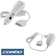 Rapid Car Charger + Home Travel Charger (110-240v) with IC Chip for Apple Iphone 3G 2nd Generation, Ipod Nano 4th 2nd Generation, IPod Touch