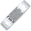 Trillion Cut Diamond, 14Kt. White Gold. Diamond Comfort-Fit Wedding Band