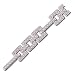 14kt White Gold Square Link Diamond Fashion Bracelet