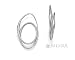 Ed Levin Sterling Endless Spiral Hoop Earrings