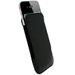 igadgitz Housse Etui Pochette Sachet Case en cuir v�ritable, Poche de couleur Noir pour Apple iPhone 4 & 4S 16/32/64GB
